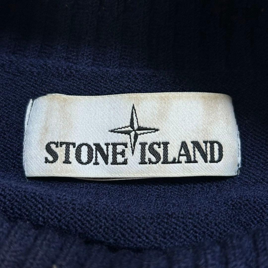 5652【美品】ストーンアイランド☆タートルネックセーター 人気ロゴ