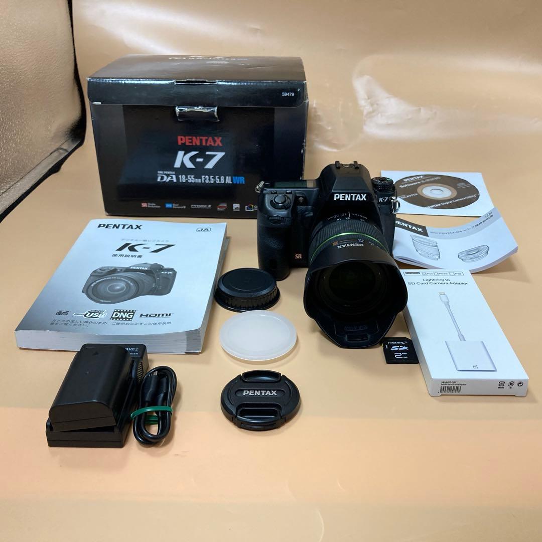 スマホ転送OKペンタックス K-x 一眼レフカメラ ホワイト SDカード付き