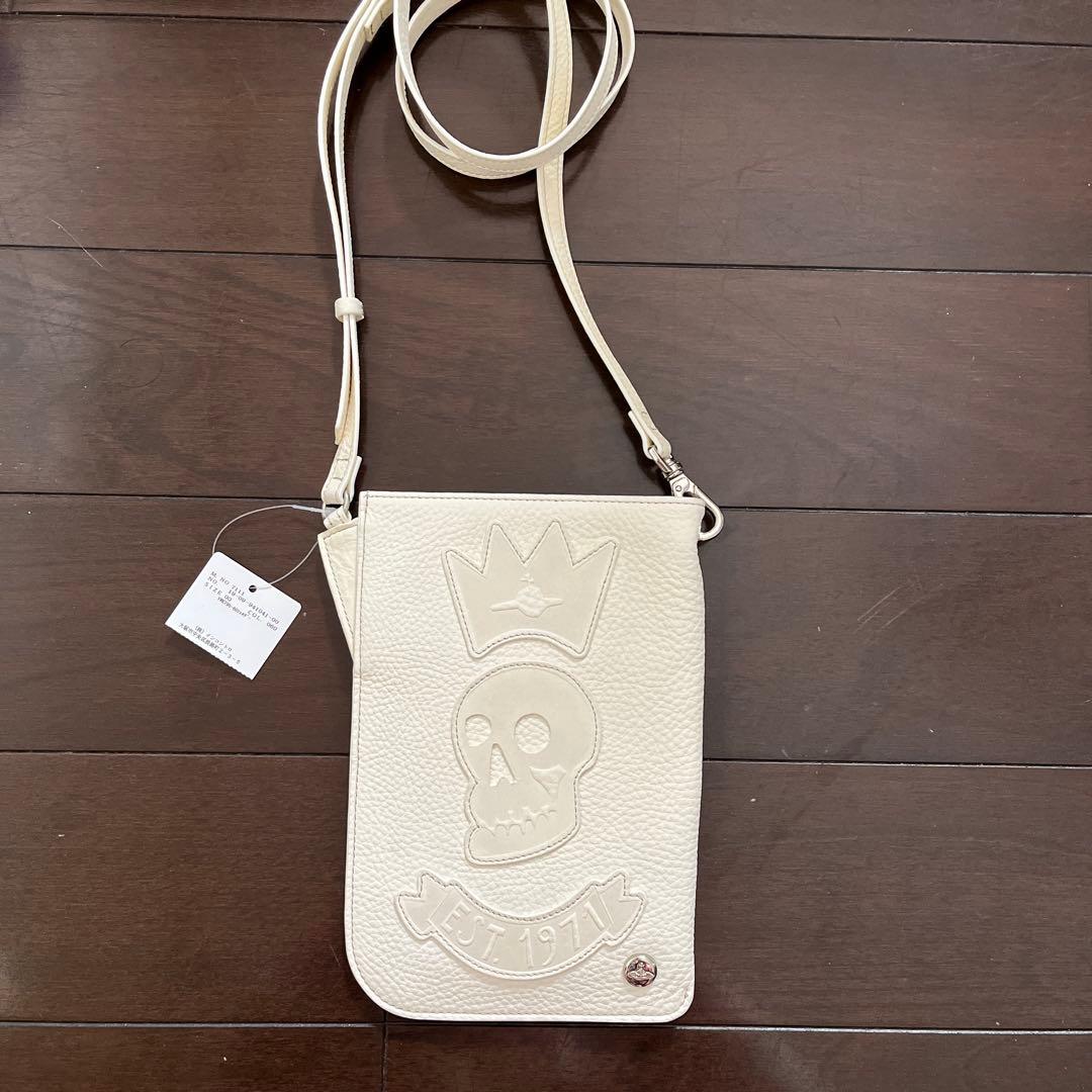 緊急SALE‼️ ヴィヴィアンウェストウッド　スカルショルダーポーチ　新品　白　革 Vivienne Westwood - 新品 ヴィヴィアン ウエストウッド Vivienne