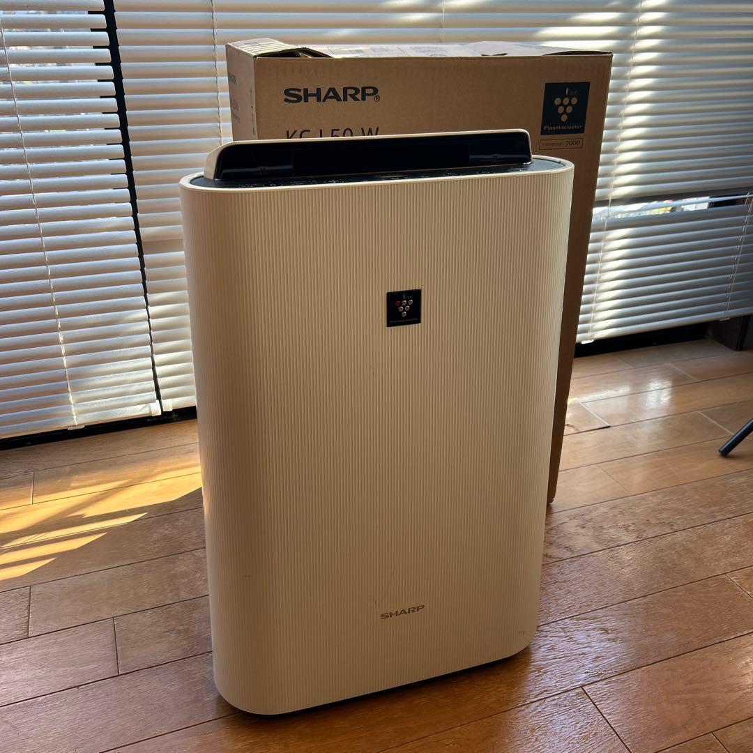 ⭐︎美品☆プラズマクラスター7000 スタンダードSHARP KC-L50-W プラズマクラスター SHARP KC-S50-W 加湿空気清浄機 プラズマ
