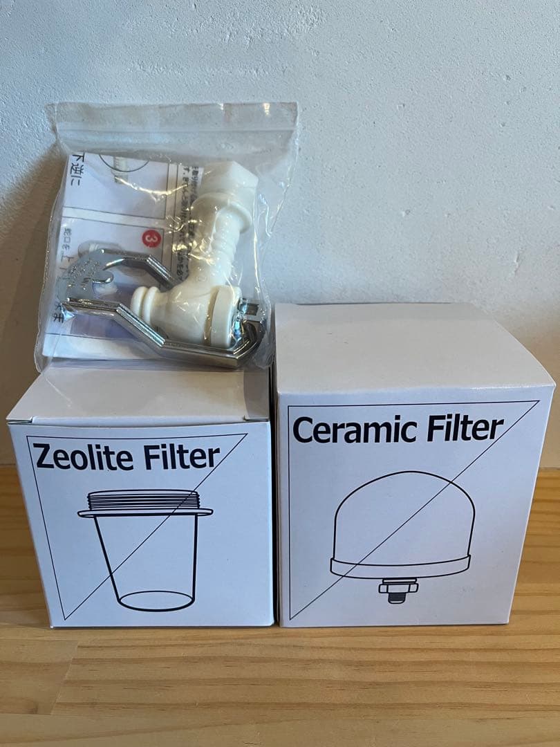 クラブエコウォーター　セラミックフィルター　ゼオライトフィルター　蛇口3点セット 新品未使用】エコウォーター セラミックフィルター ゼオライト