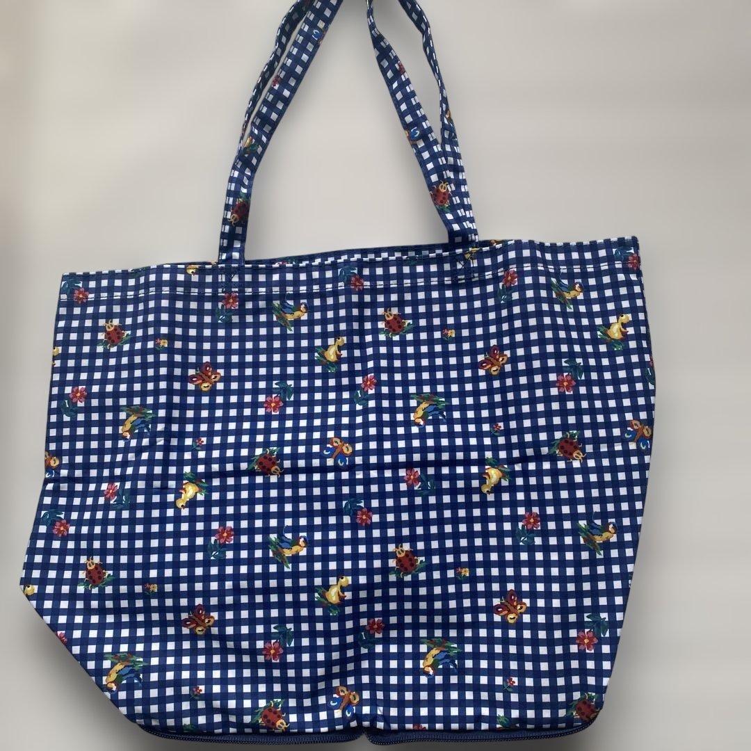 FEILER ネイビー チェック柄 トートバッグ 学校フェイラー エコバッグ