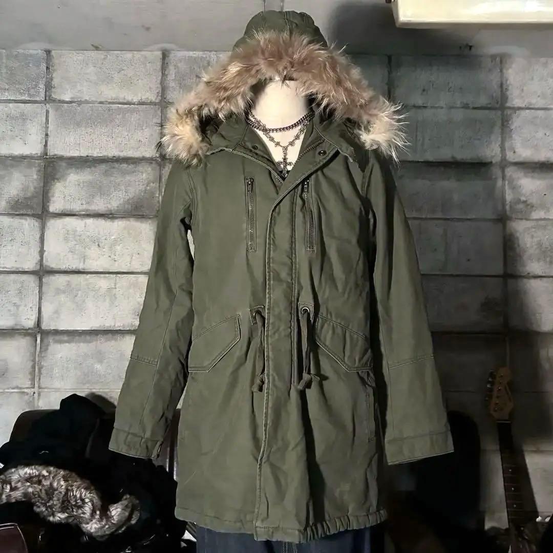 平成　グランジ　モッズコート　リアルファー　ギミック　ミリタリー　Y2K N3B SLY N3B ファーモッズコート 平成 y2k フェアリーグランジ ダークコア