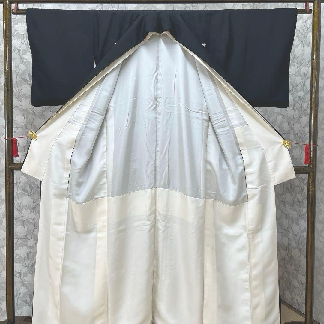 正絹 江戸褄 作家物 飛鶴に松 黒留袖 ファッション レディース 着物