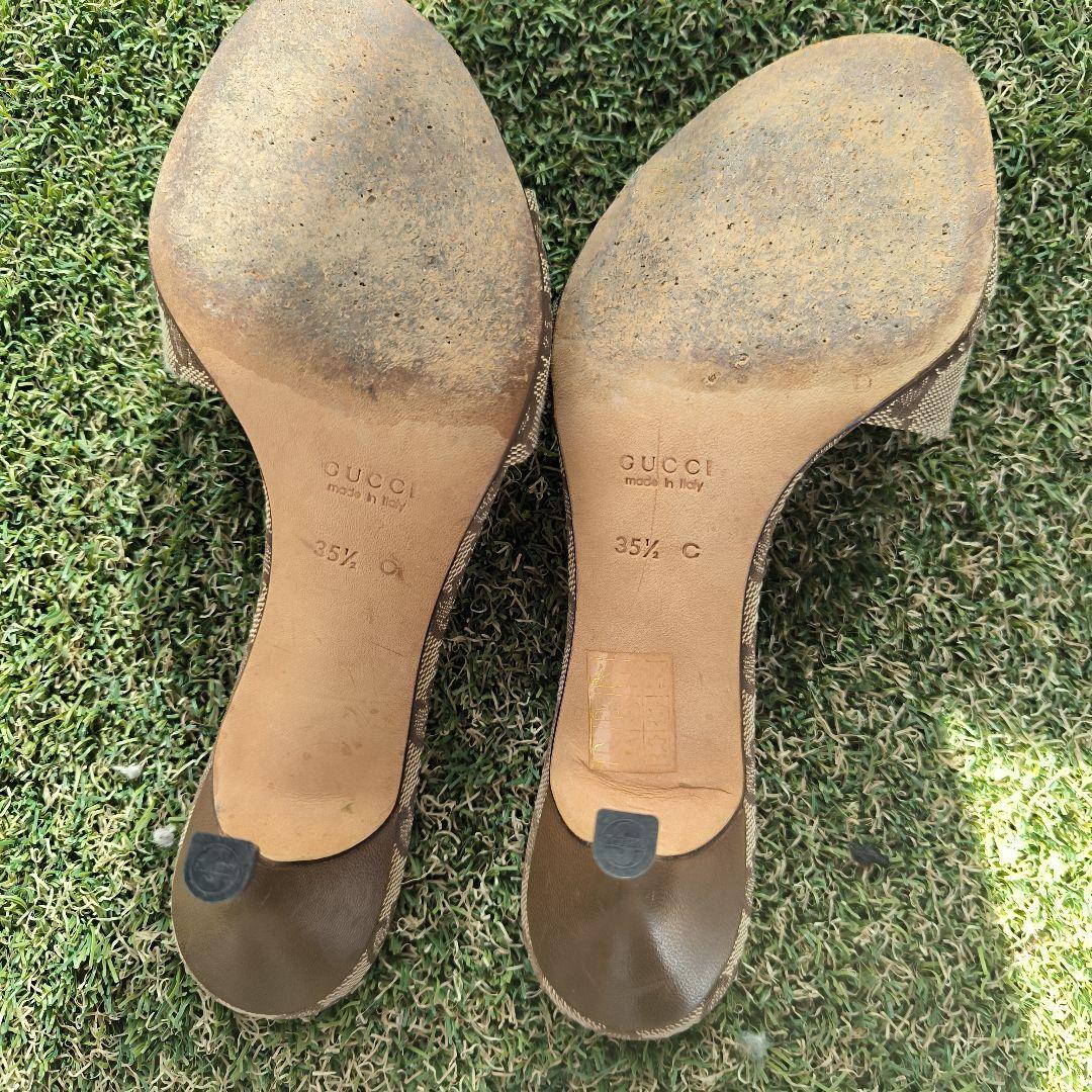 GUCCI ロゴ入りサンダル 35.5C　日本サイズで約22〜22.5cm