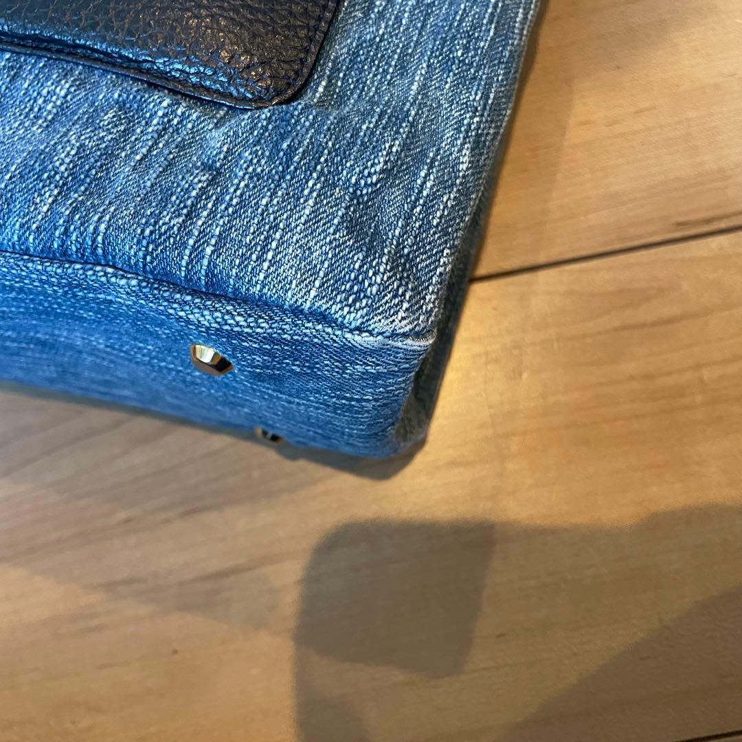 極美品 アタオ エルヴィ ハンドバッグ ショルダーバッグ デニム - メルカリ