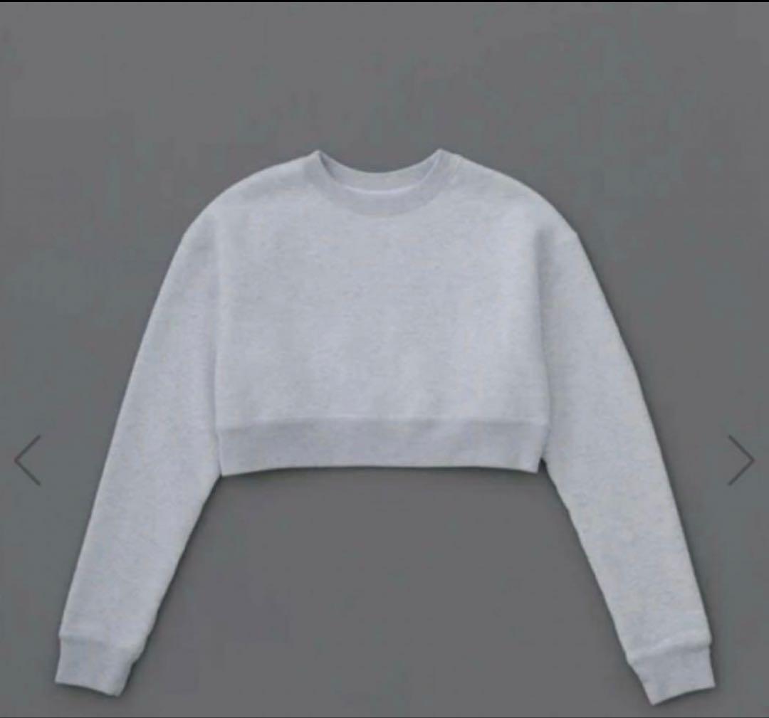 【yo BIOTOP】Cropped sweat shirt（グレー） BIOTOP(ビオトープ) / 【yo BIOTOP】Cropped sweat shirt (トップス
