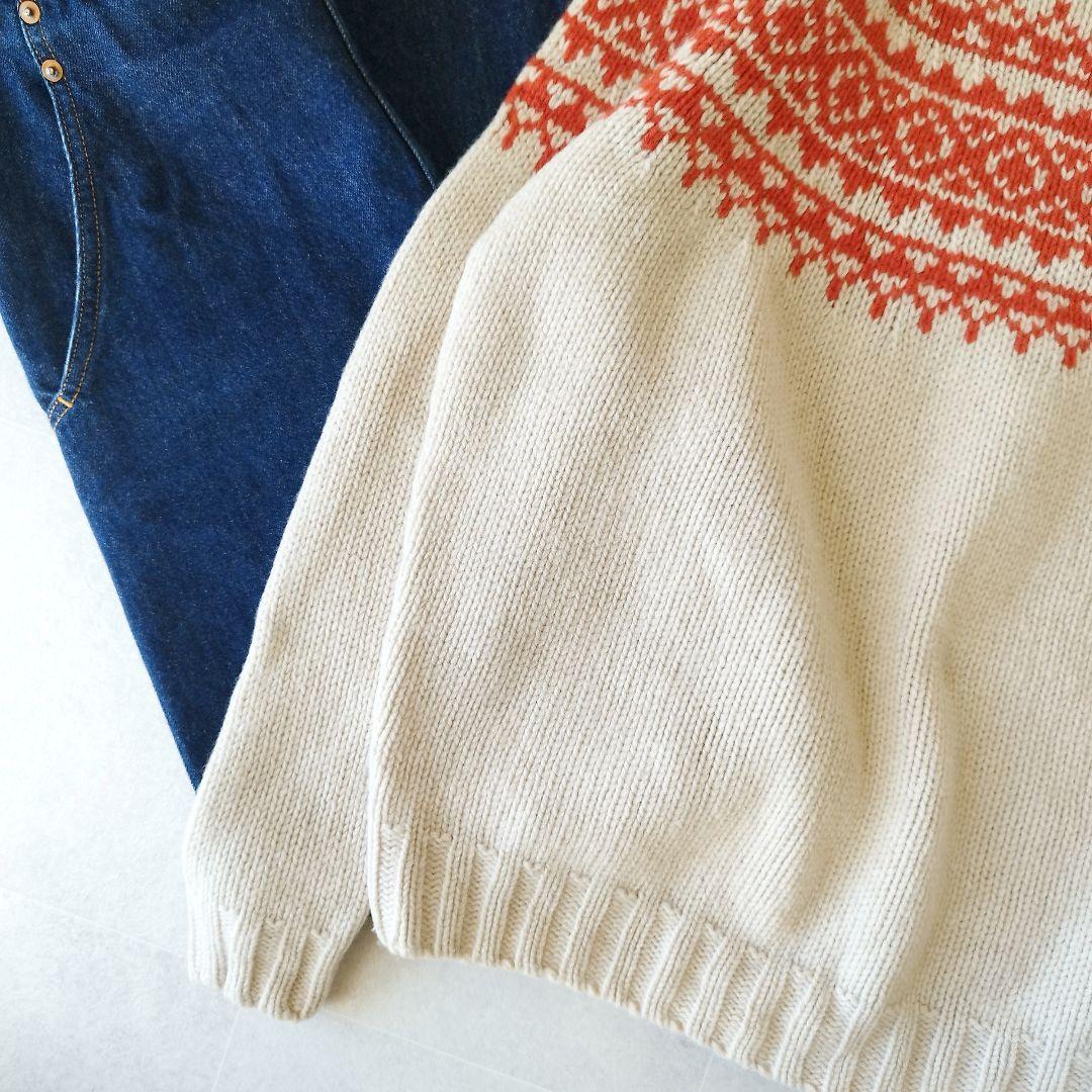 英国製 MORRIS & SONS ジーロンラムノルディックセーター Bshop - メルカリ