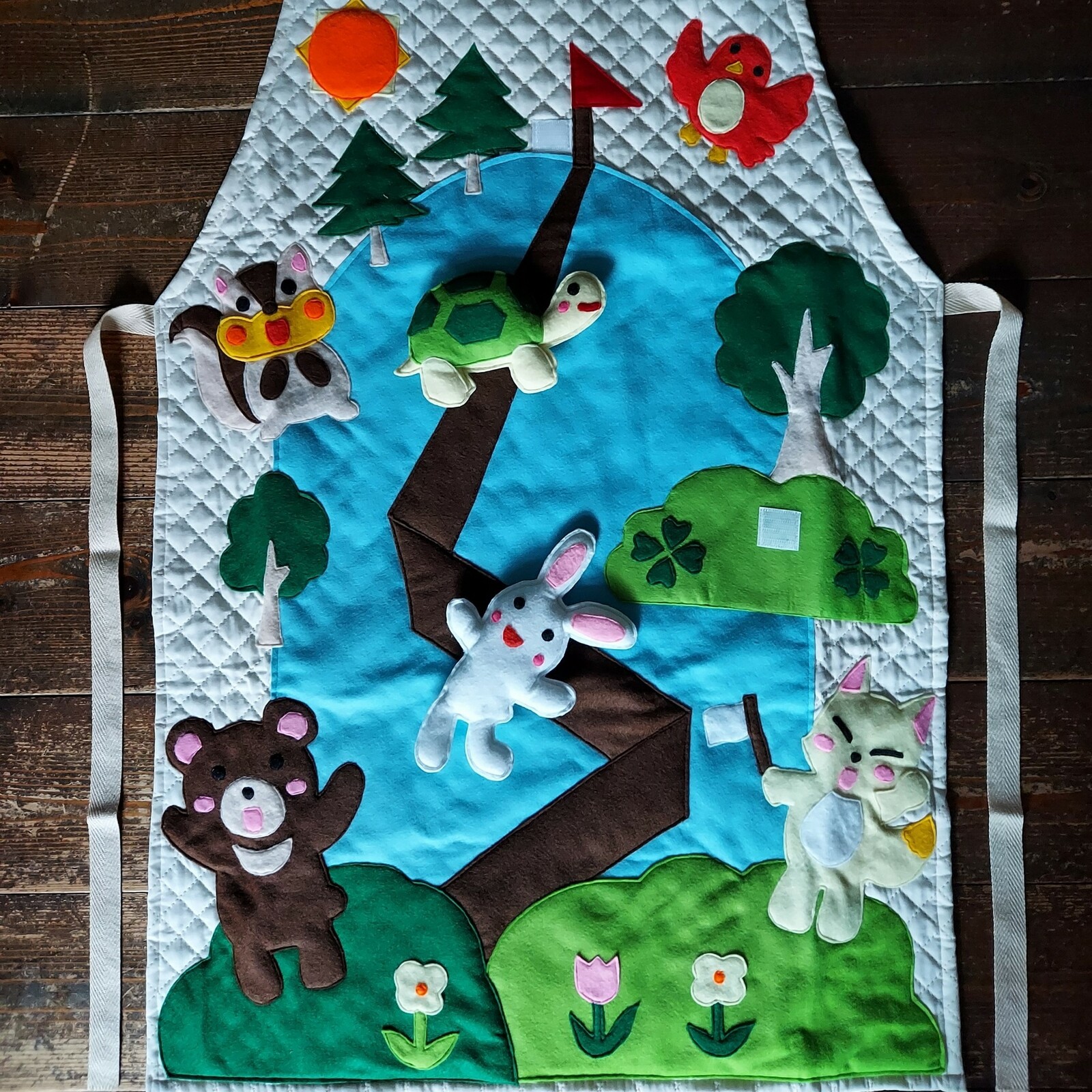 おはなしエプロン うさぎとかめ シアター 幼稚園・保育園・子ども