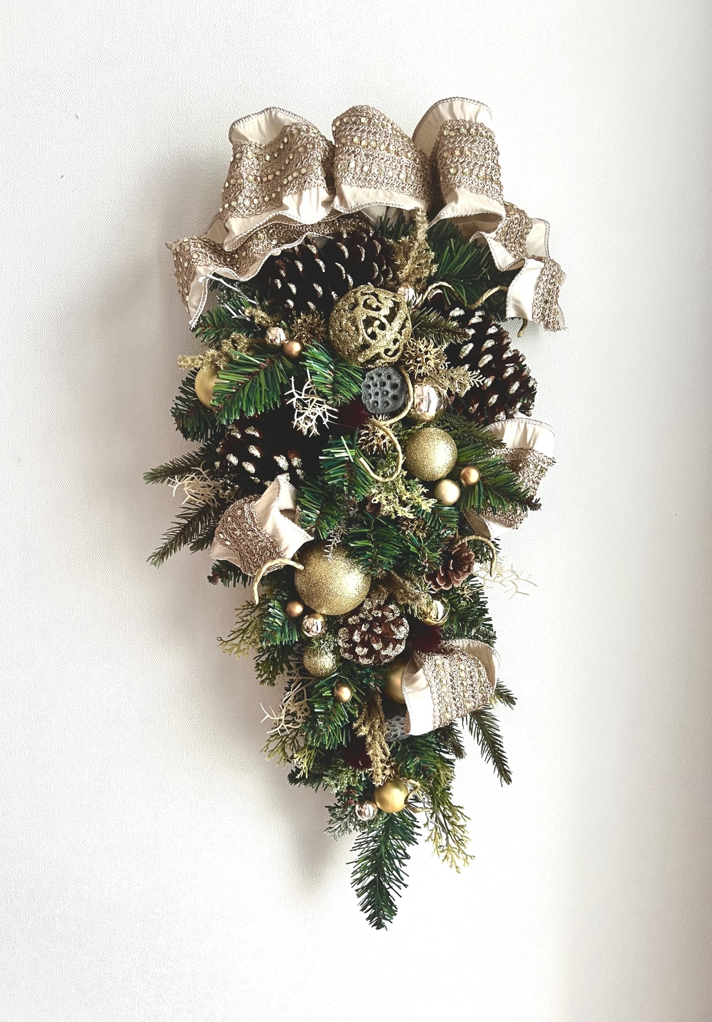 オーストリッチ フェザーコサージュ ネイビー - hanaki's GALLERY