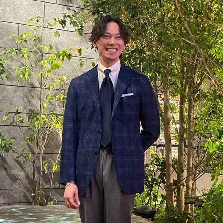 GOOVI／タックテーパードパンツ／ウールキュプラ／デニムルック