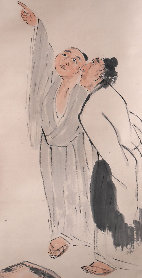 日本美術 書画・掛軸 | 寒山拾得図 橋本関雪 | Gallery陽々youyou | 日本