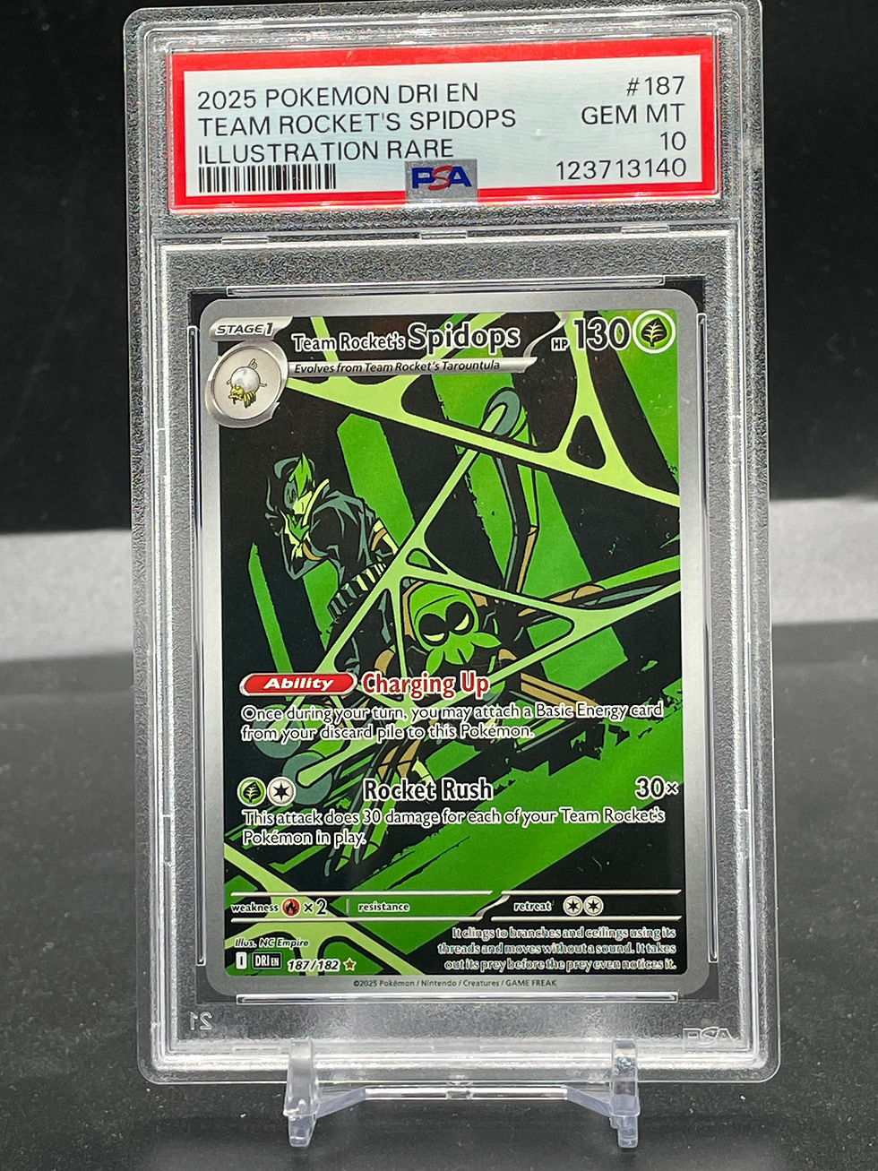 Team Rocket's Spidops Illustration Rare #187 PSA 10 GEM Mint
