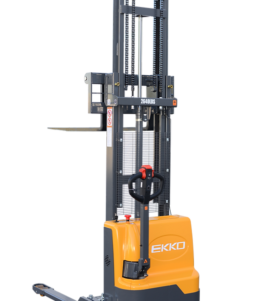 EKKO EB12E-138 Full Powered Straddle Stacker 2640 lb Cap., 138