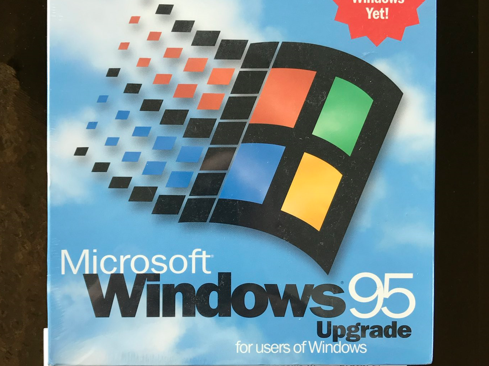 An ex-Microsoft employee shows off the first copy of Windows 95